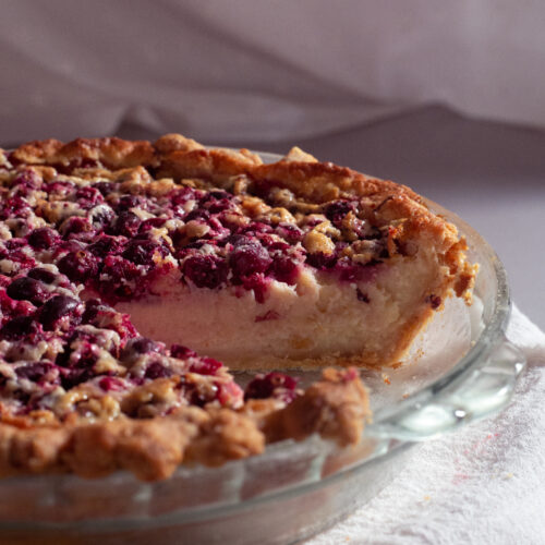 Thanksgiving Leftover pie - cranberry & buttermilk pie