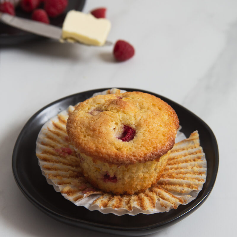 Raspberry Sweet Corn Muffins
